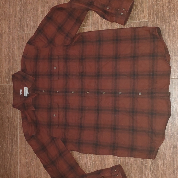 Carhartt Mens Flannel Shirt Plaid Button Down Original Fit Long Sleeve XL Tall - Picture 2 of 11